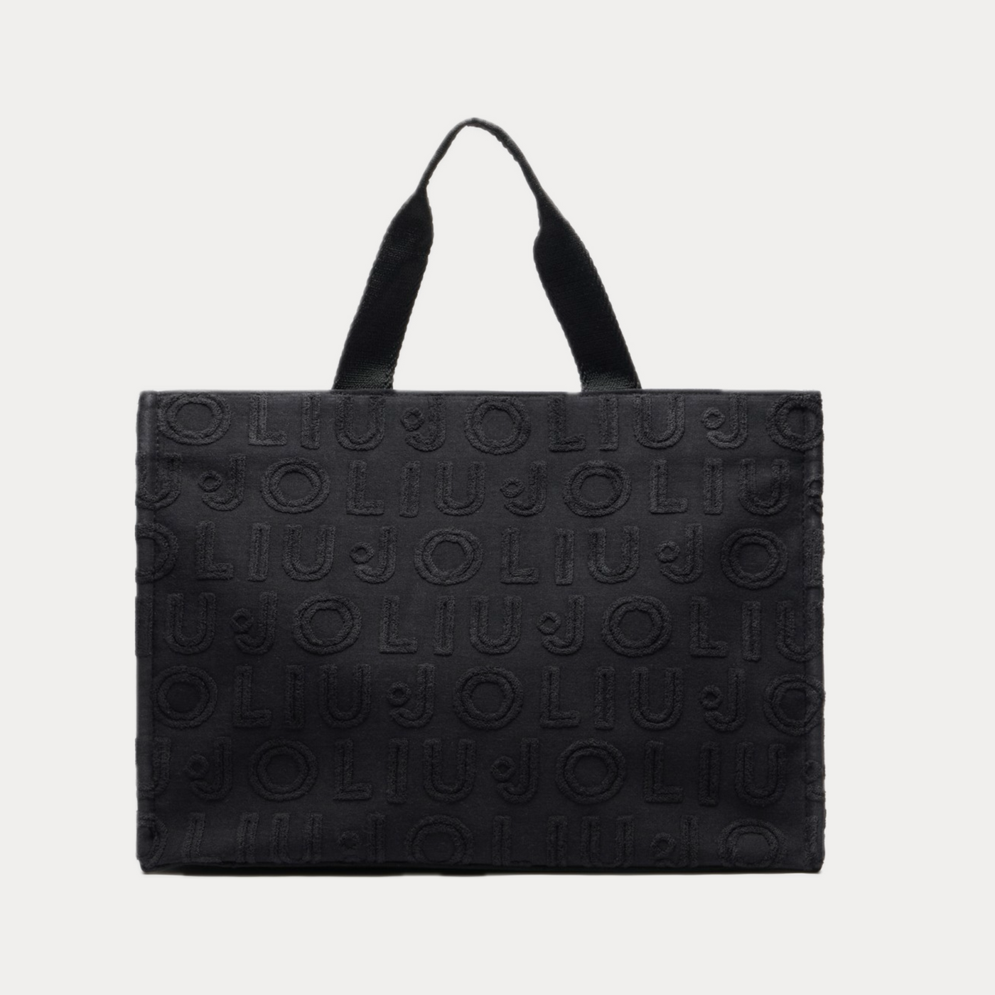 LIUJO - BORSA NERA TOTE JACQUARD