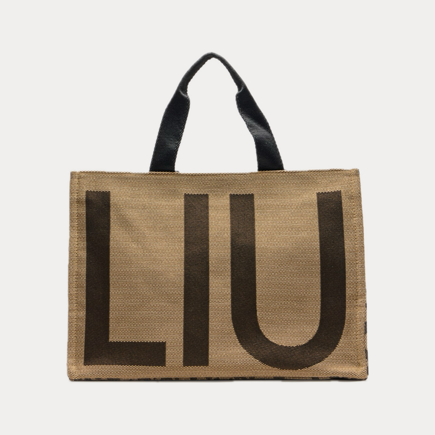 LIUJO - BORSA MARRONE TOTE CON DETTAGLI ANIMALIER