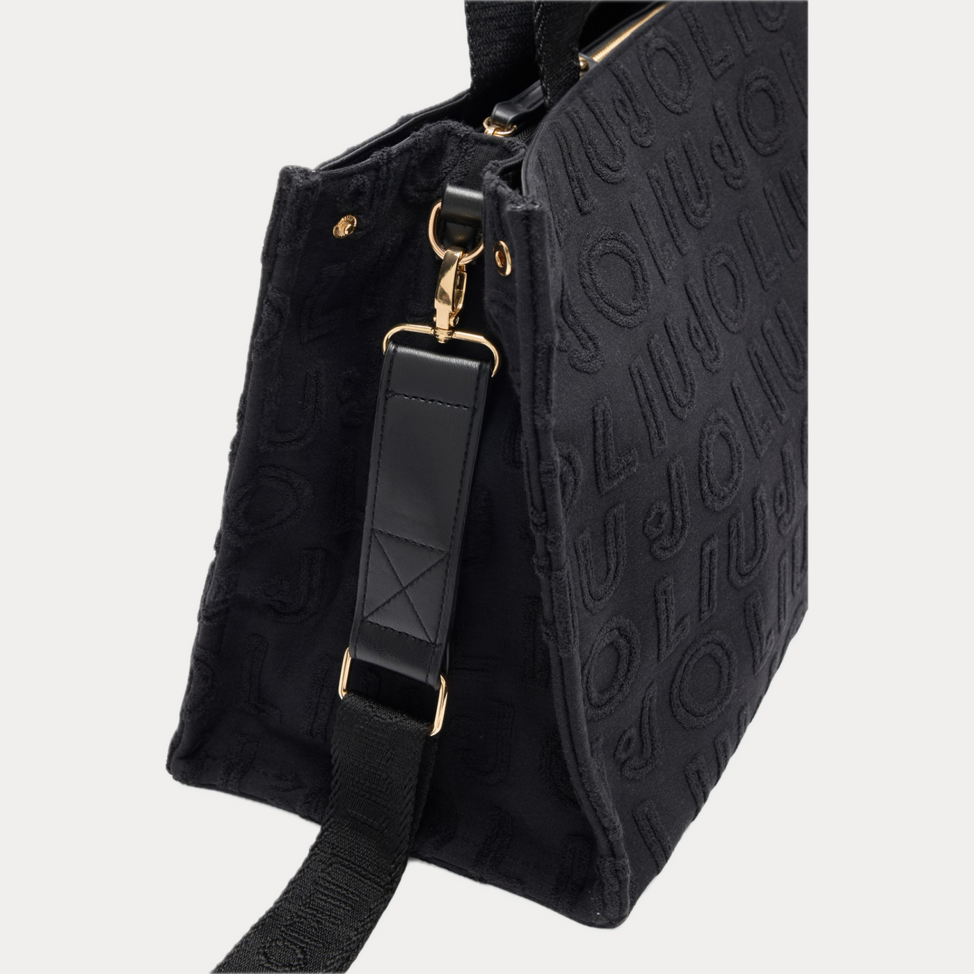 LIUJO - BORSA NERA TOTE JACQUARD