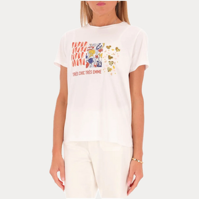 EMME MARELLA - T-SHIRT CON STAMPA FRONTALE