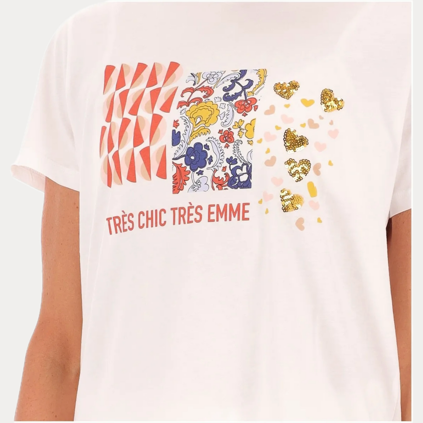 EMME MARELLA - T-SHIRT CON STAMPA FRONTALE