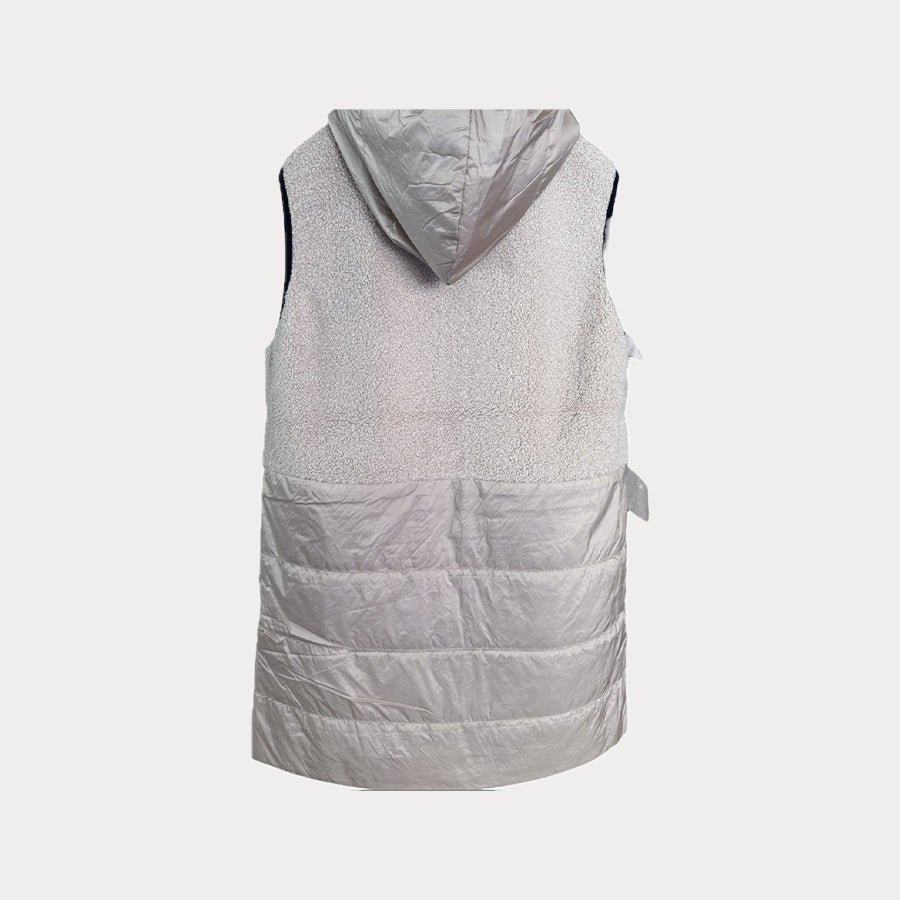 LEBEK - GILET IN ECOPELLICCIA E NYLON