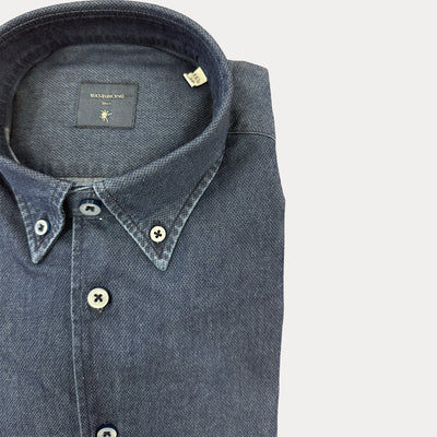 BASTONCINO - CAMICIA DENIM BUTTON DOWN MODELLO SIMO