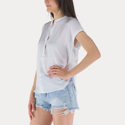 Blusa Donna con scollo a v e maniche corte