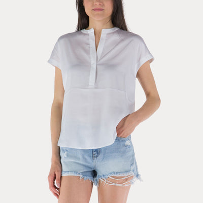 Blusa Donna con scollo a v e maniche corte