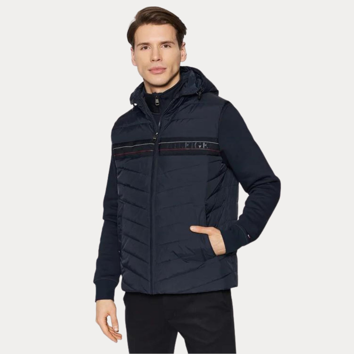 Gilet Uomo Hooded traspirante con fodera interna