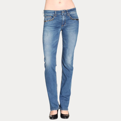 Jeans da donna denim firmati Liu Jo su modella vista frontale