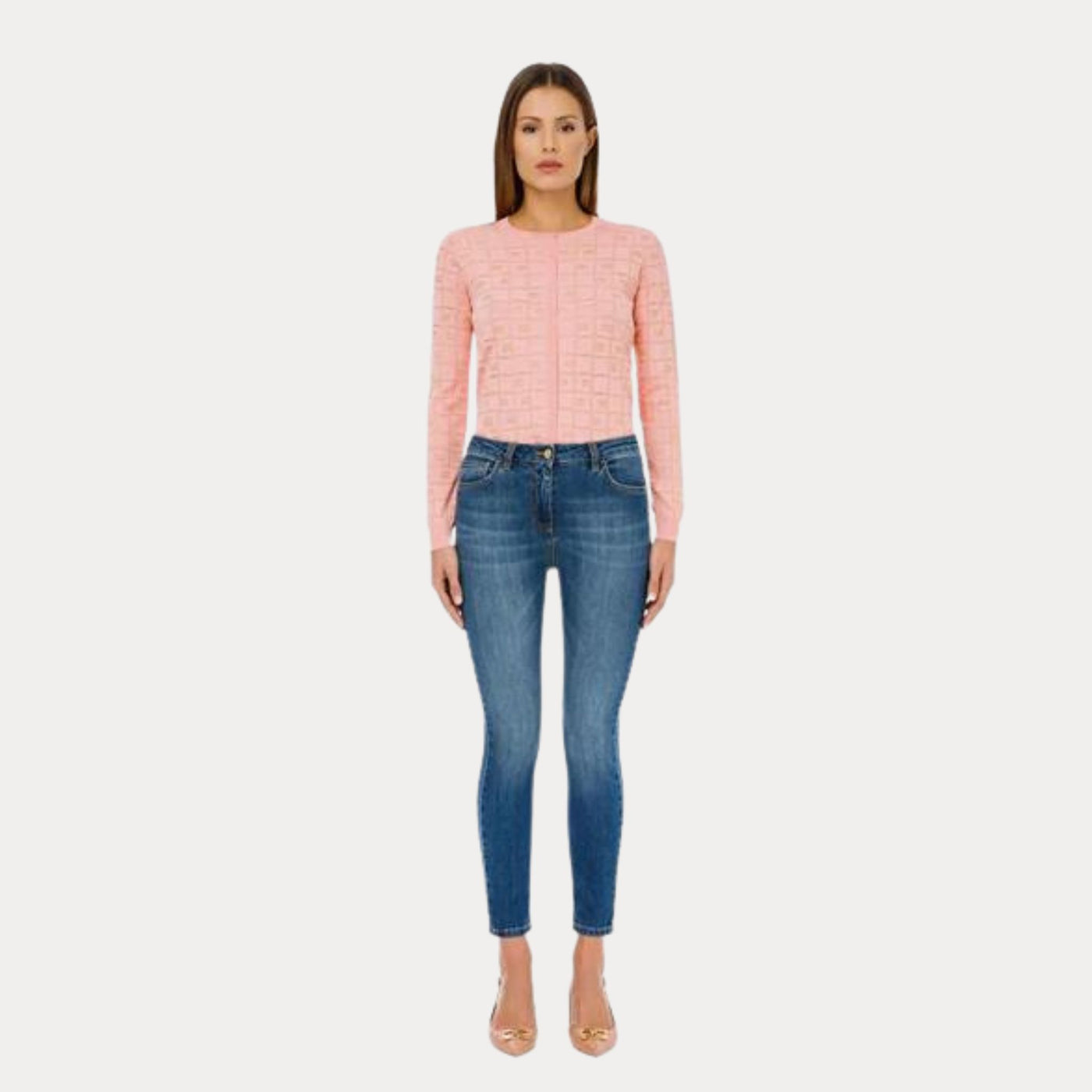 ELISABETTA FRANCHI- Jeans Donna Skinny lunghezza caviglia