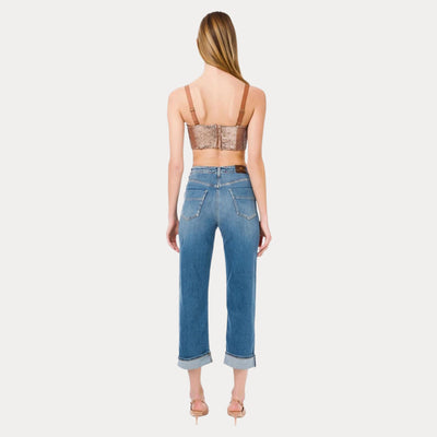 Jeans Donna a palazzo e vita alta