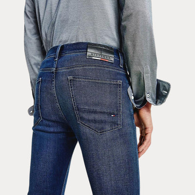 Jeans Uomo Bleecker con scoloriture e logo brand