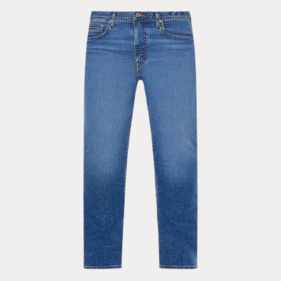 jeans uomo firmato tommy Hilfiger con passanti cintura, lavaggio leggermente sbiadito e dalla vestibilità slim. 