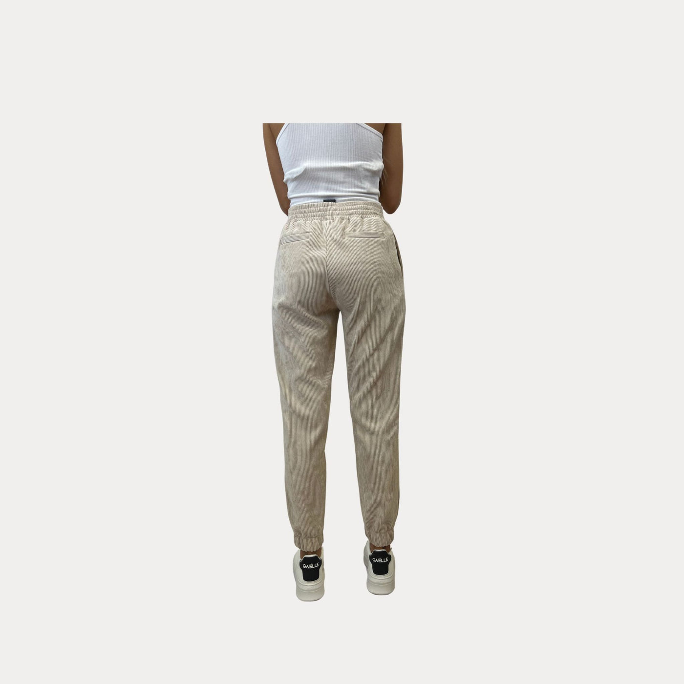 Pantalone Donna con fantasia a righe verticali