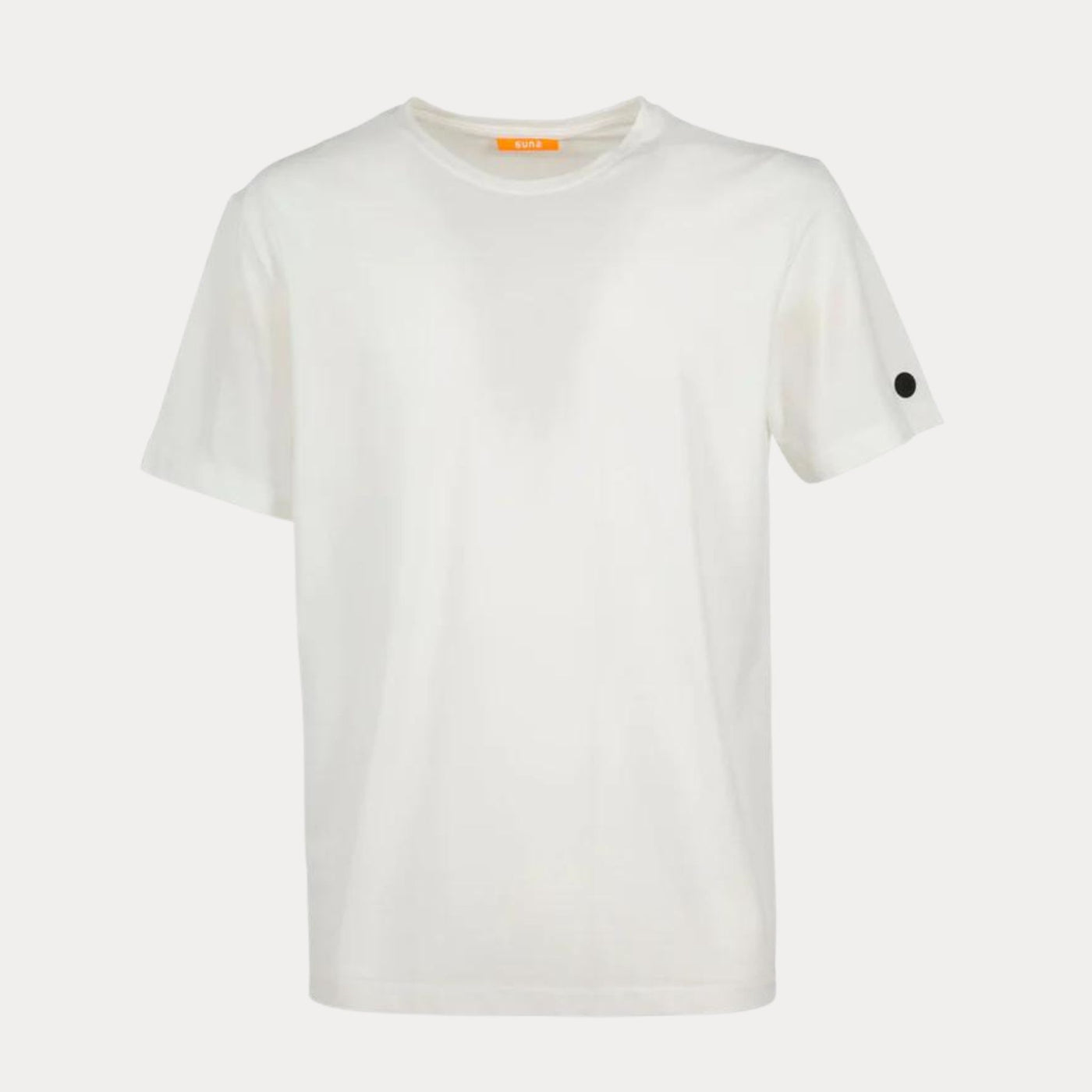 T-shirt da uomo bianca firmata Sunstripes vista frontale