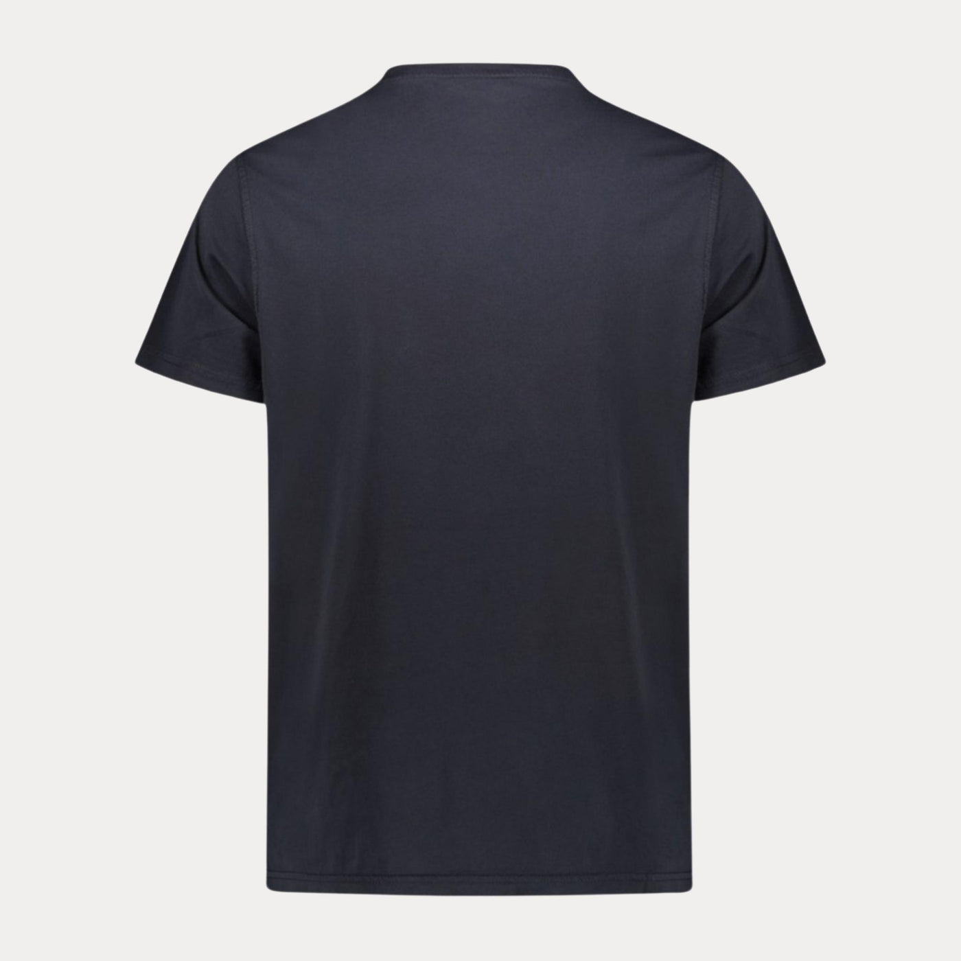 T-shirt Uomo in tinta unita con scritta in contrasto navy retro