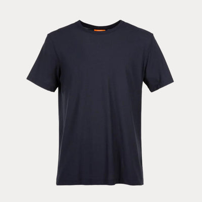 T-shirt da uomo navy firmata Sunstripes vista frontale