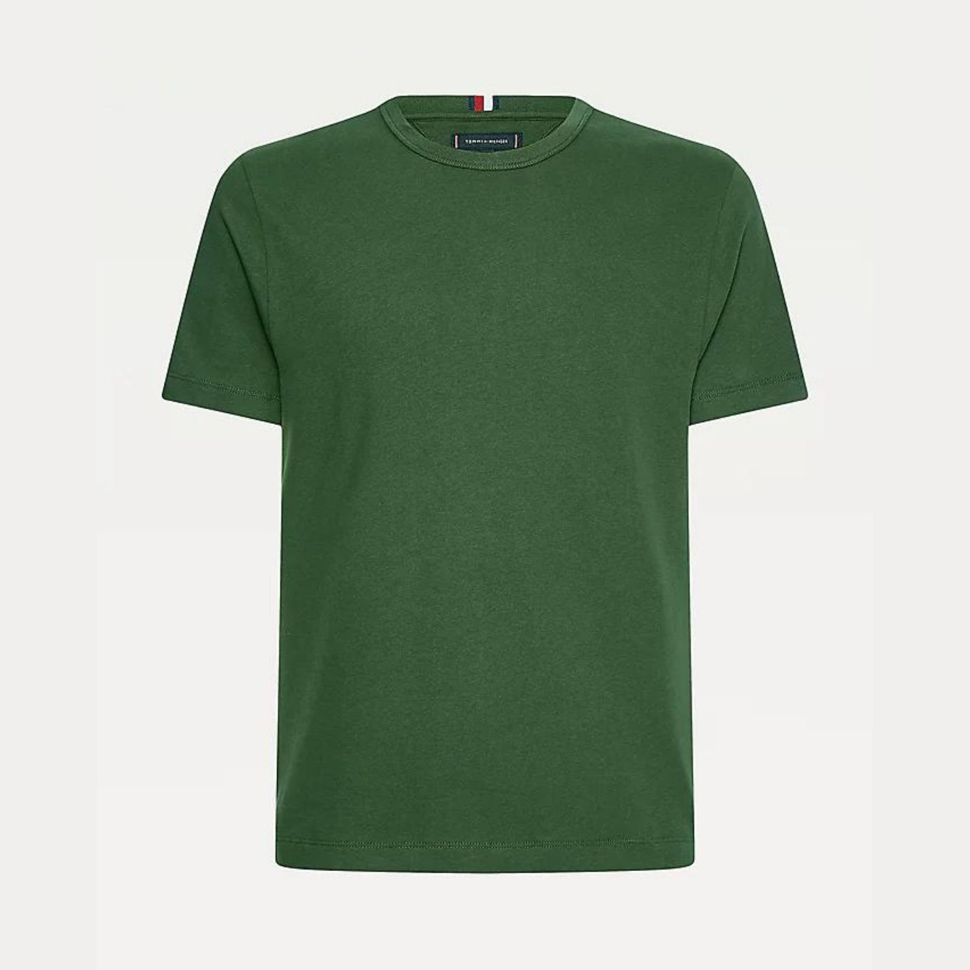 T-shirt da uomo verde firmata Tommy Hilfiger vista frontale