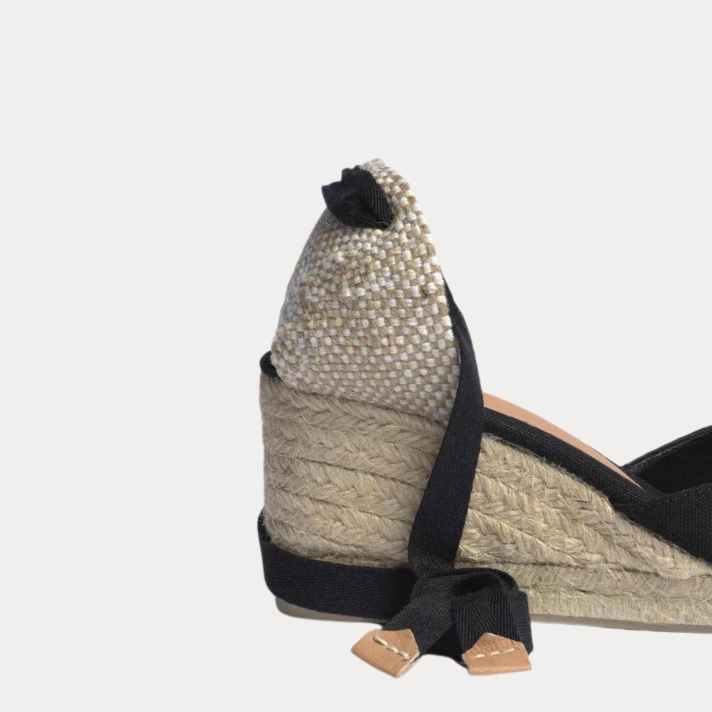 espadrillas nere castaner con suola in juta tallone